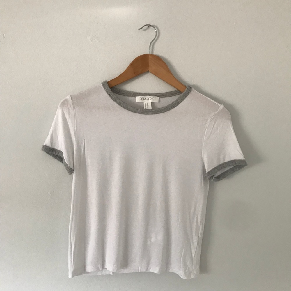 White and gray Forever 21 top size S
